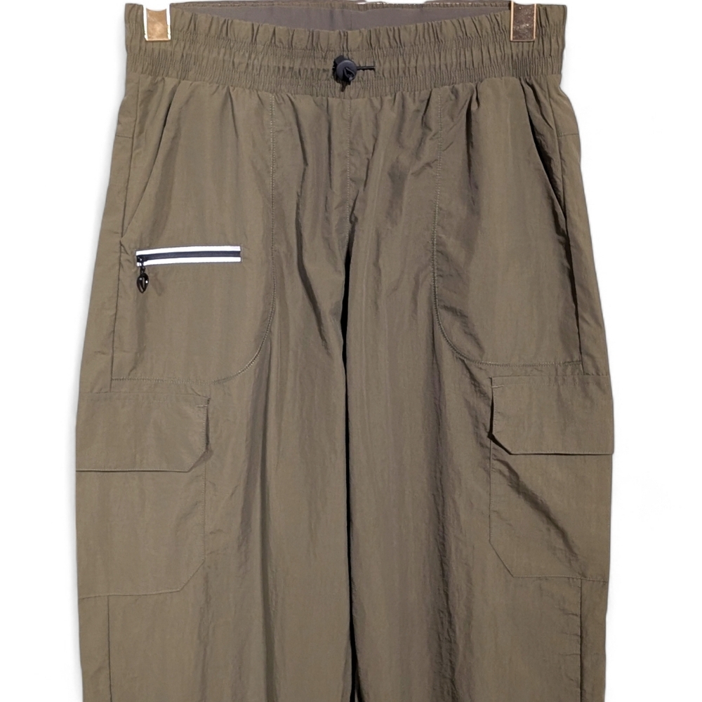 🌲 NEW Olive Green Lightweight Cargo Joggers Sz M Y2K Pants Gorpcore 🌲 - Picture 3 of 7